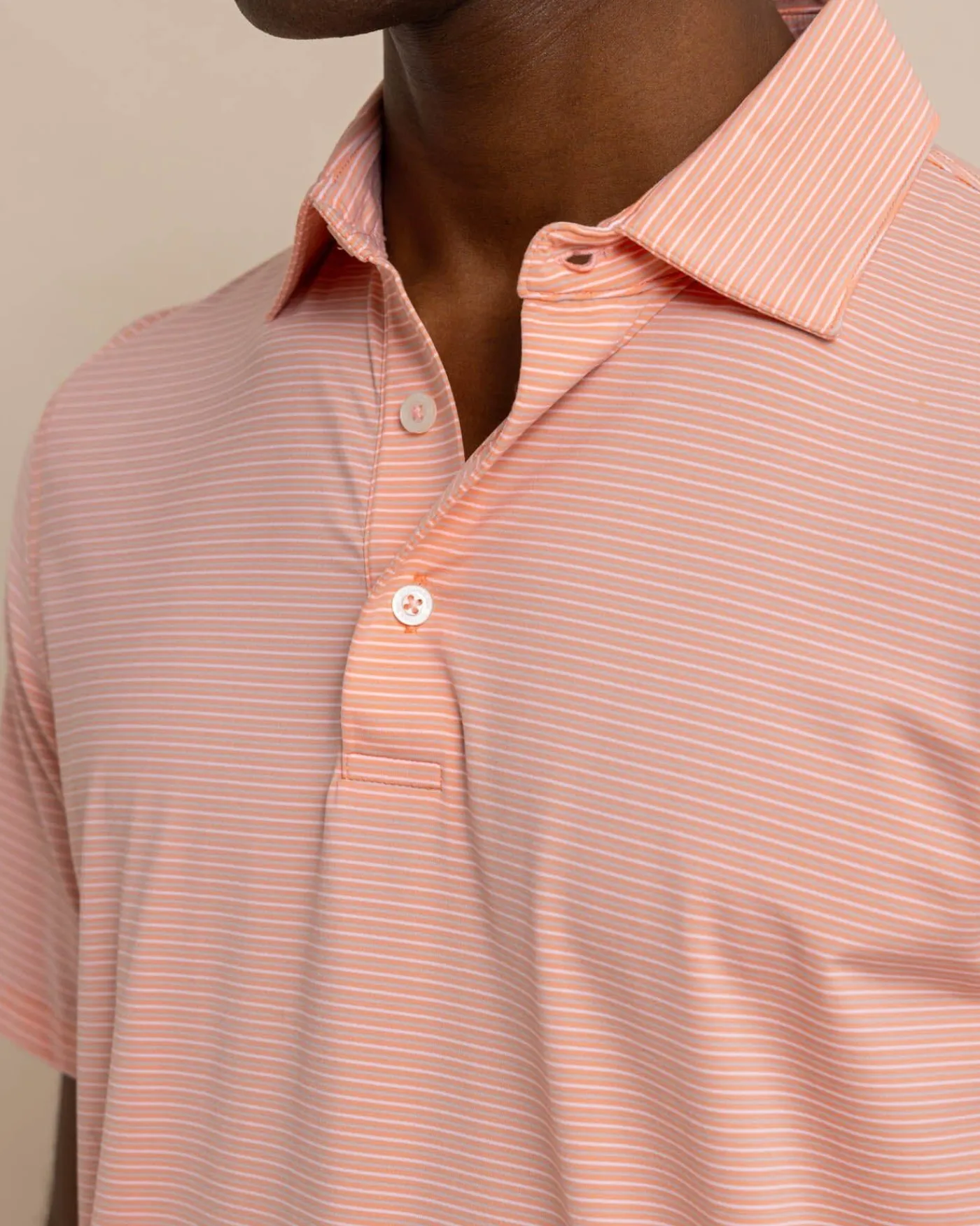 Best Southern Tide Brrr°-Eeze Baytop Stripe Performance Polo