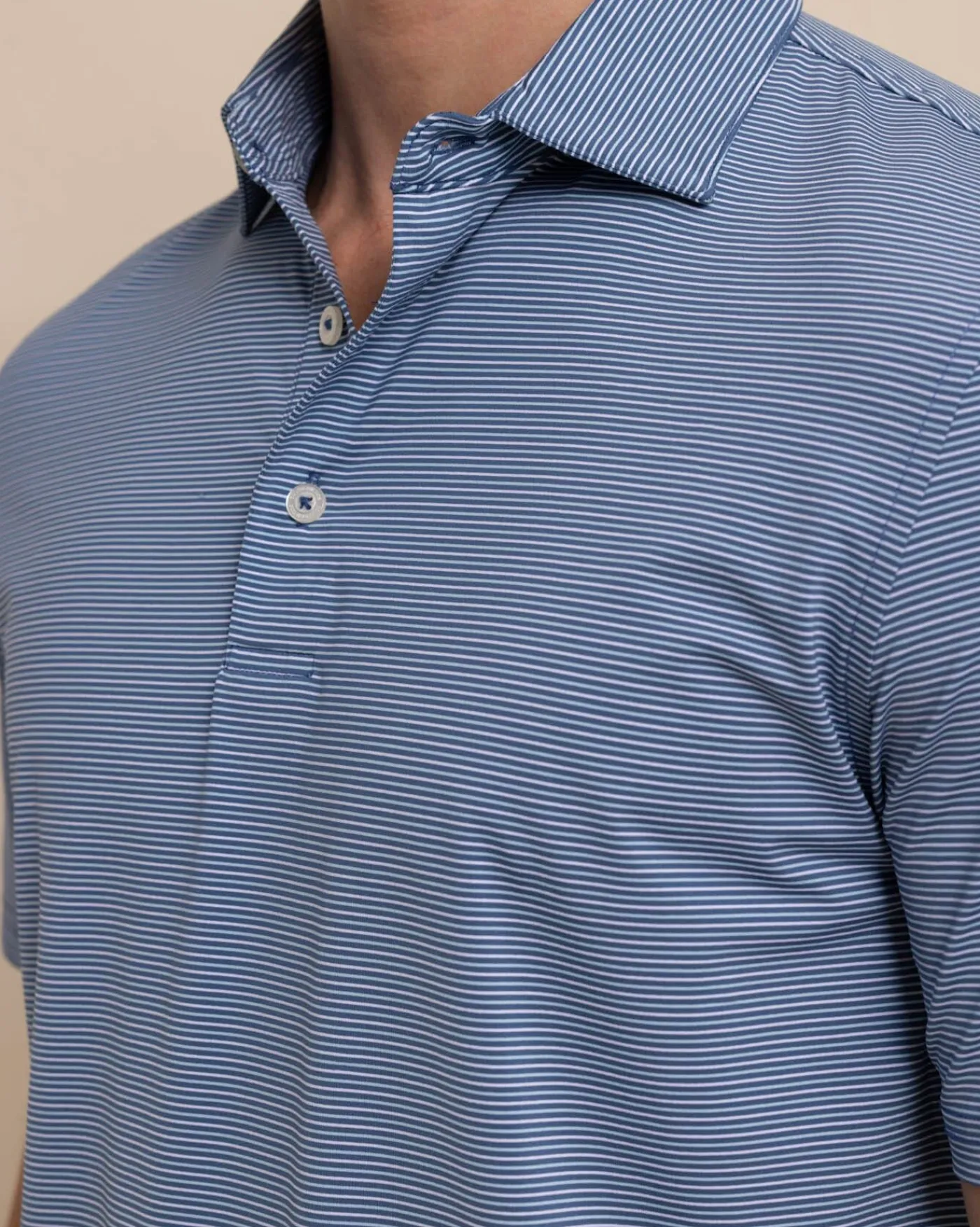 Best Southern Tide Brrr°-Eeze Baytop Stripe Performance Polo