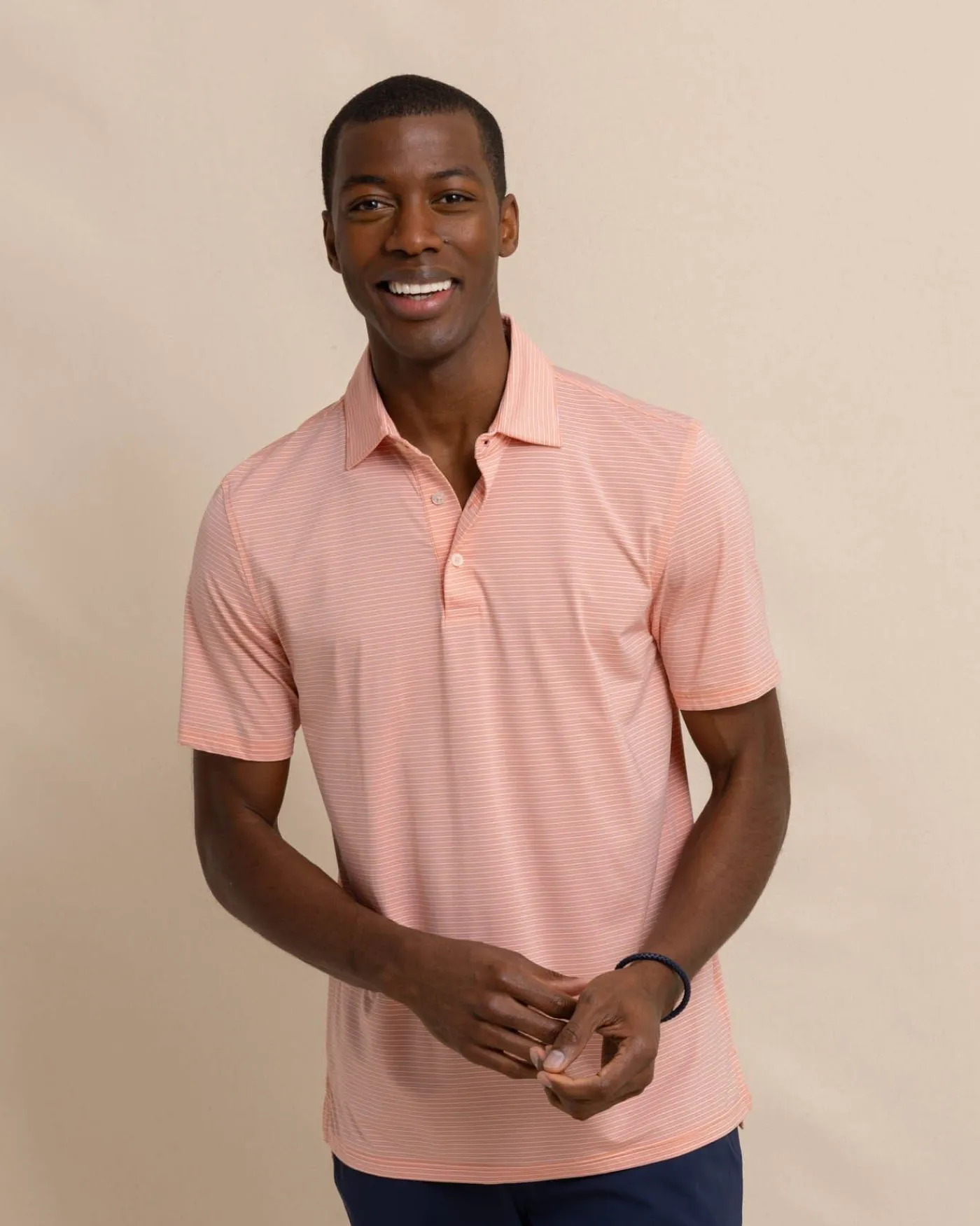 Best Southern Tide Brrr°-Eeze Baytop Stripe Performance Polo