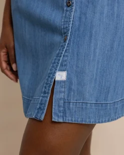 Clearance Southern Tide Cam Denim Dress Medium Wash Indigo