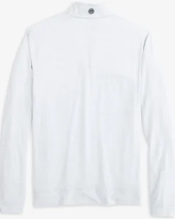 Hot Southern Tide College Of Charleston Cougars Cruiser Micro-Stripe Heather Quarter Zip Heather Slate Grey