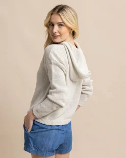 Outlet Southern Tide Everlee Hoodie Sweater Stone