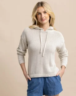 Cheap Southern Tide Everlee Hoodie Sweater Stone