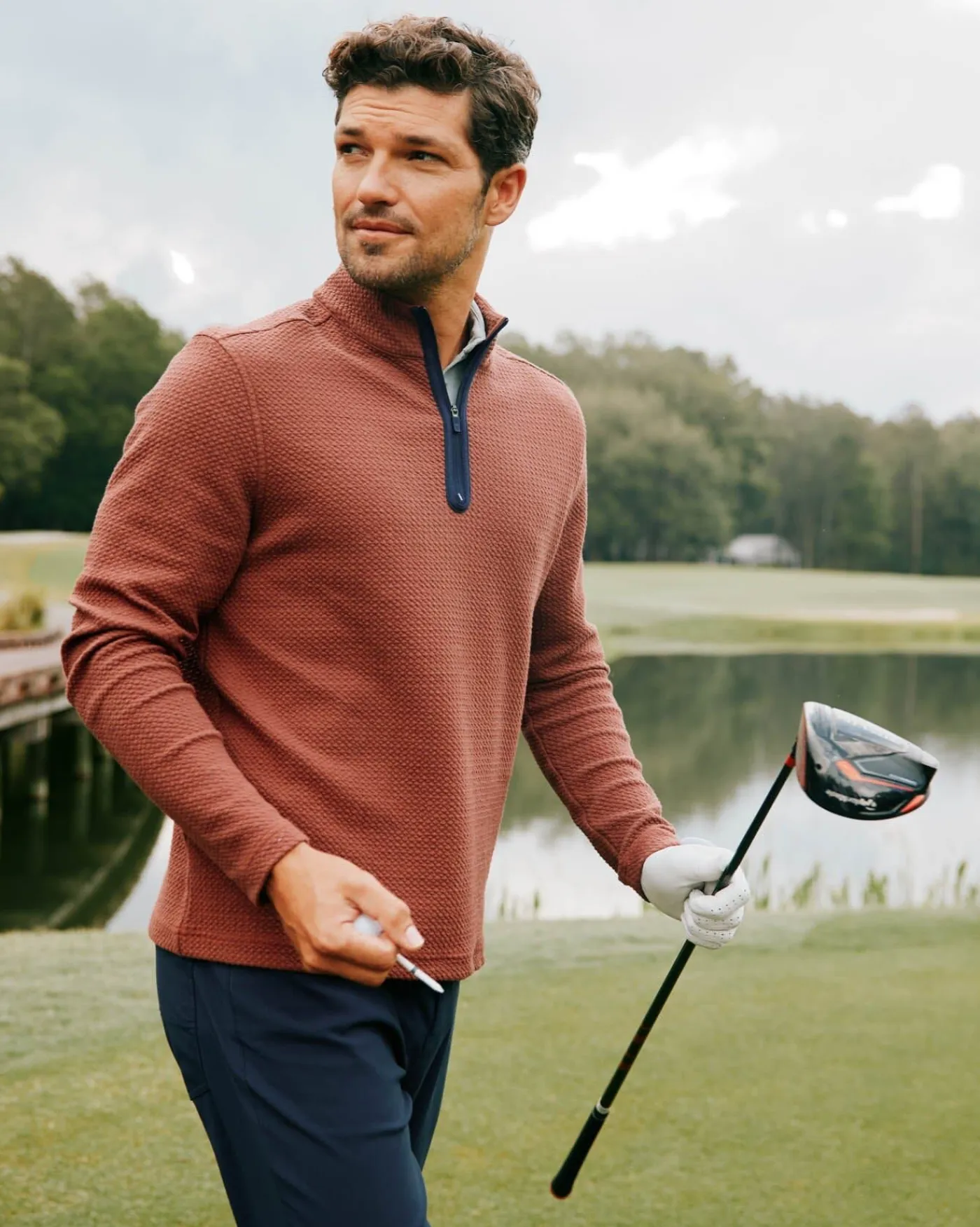 Clearance Southern Tide Heather Outbound Quarter Zip