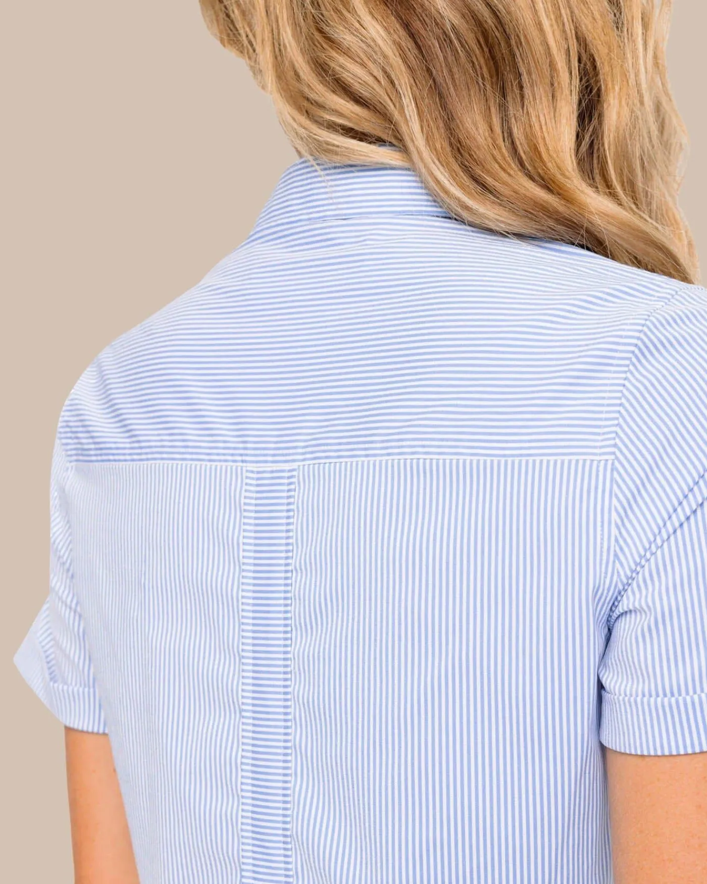 Clearance Southern Tide Kamryn Brrr°® Intercoastal Stripe Dress Cobalt Blue