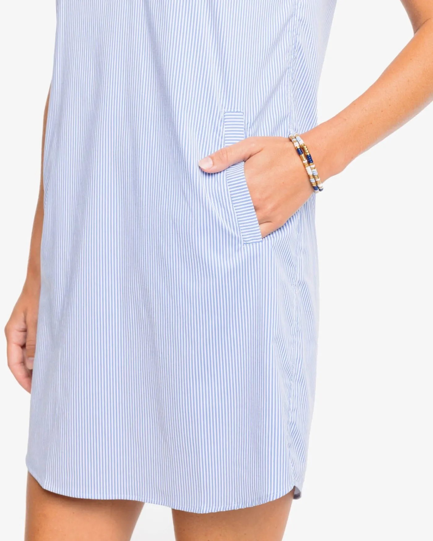 Clearance Southern Tide Kamryn Brrr°® Intercoastal Stripe Dress Cobalt Blue