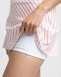 New Southern Tide Katlyn Stripe Skort Classic White
