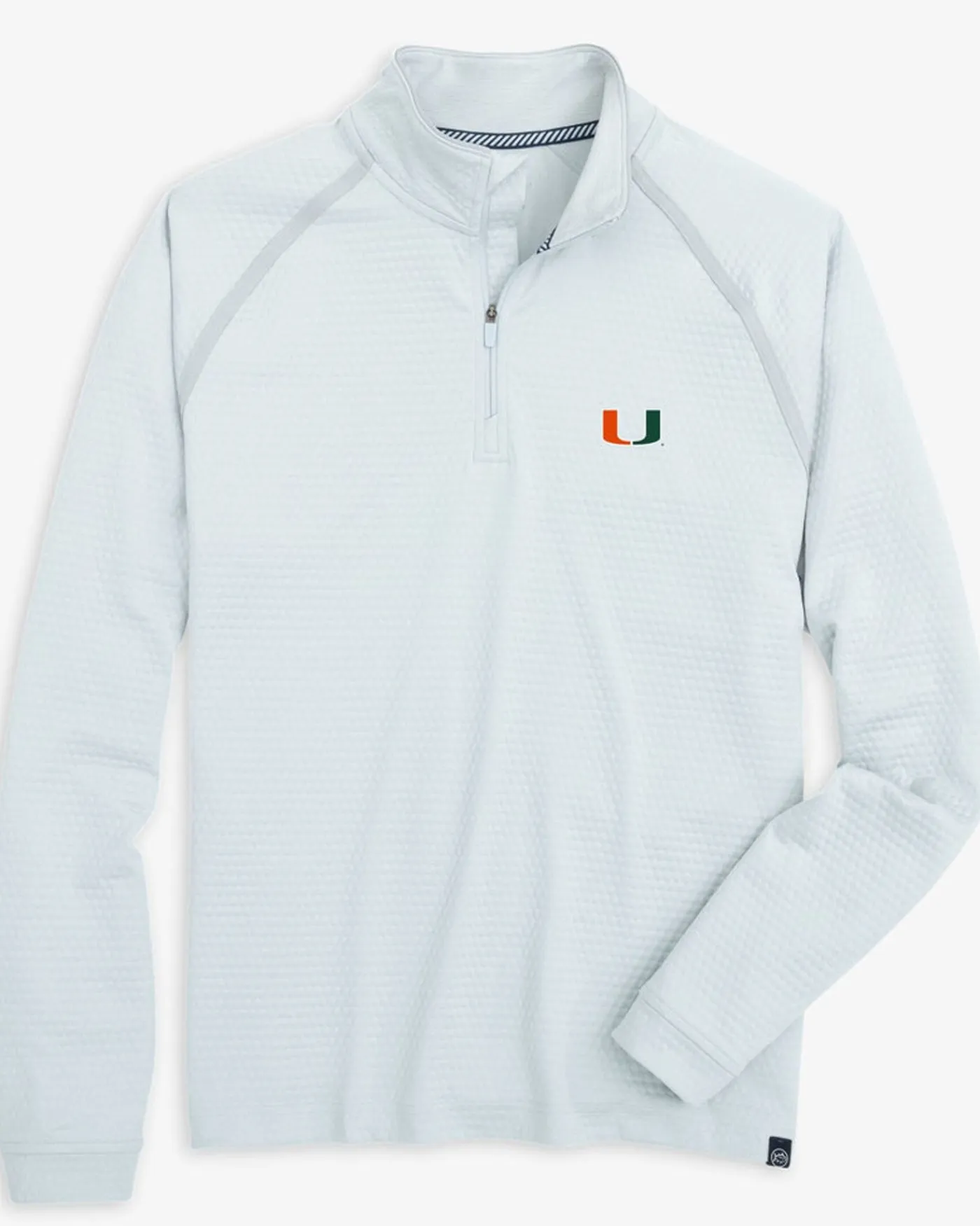 Shop Southern Tide Miami Hurricanes Scuttle Heather Quarter Zip Heather Slate Grey