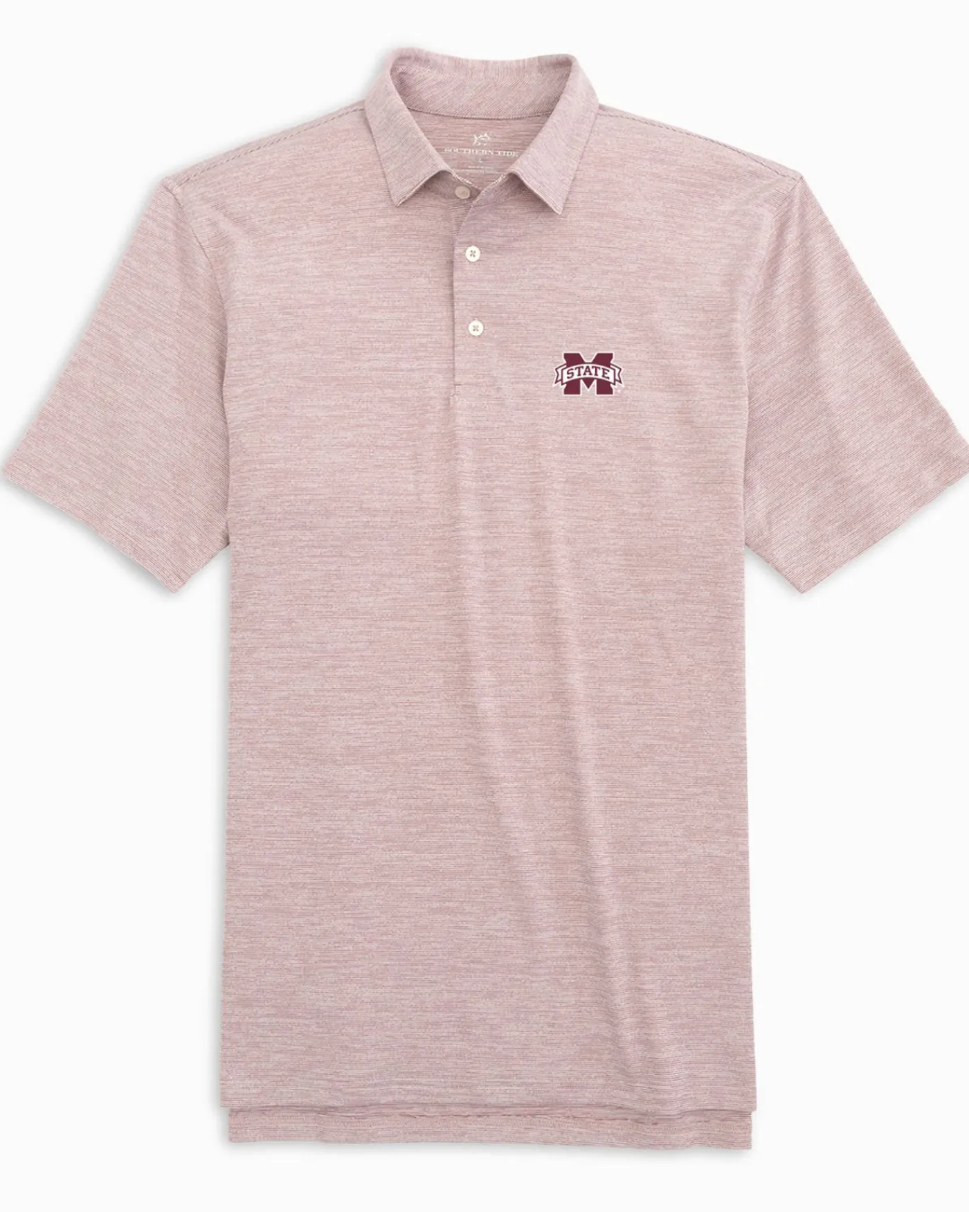 Hot Southern Tide Mississippi State Bulldogs Driver Spacedye Polo Shirt