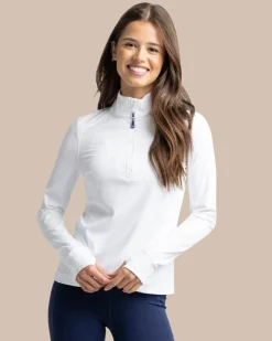 Online Southern Tide Runaround Quarter Zip Pull Over Classic White