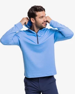 Fashion Southern Tide Scuttle Heather Performance Quarter Zip Hoodie