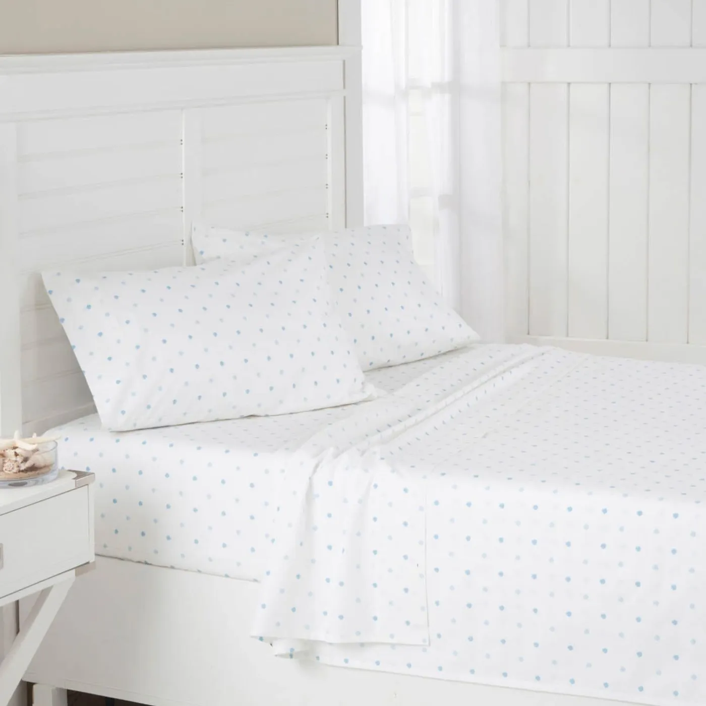 Cheap WPH Southern Tide Beach Shells Sheet Set Blue
