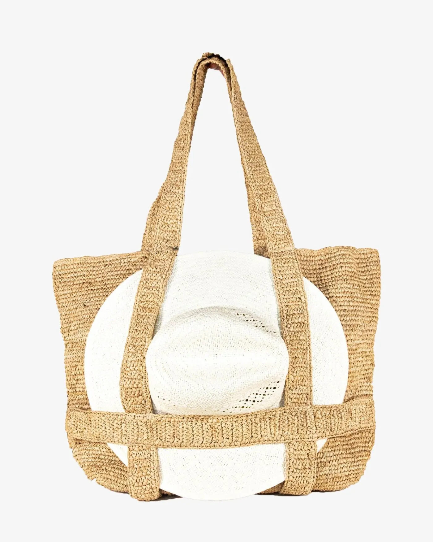 Sale Southern Tide Straw Traveler Tote Natural