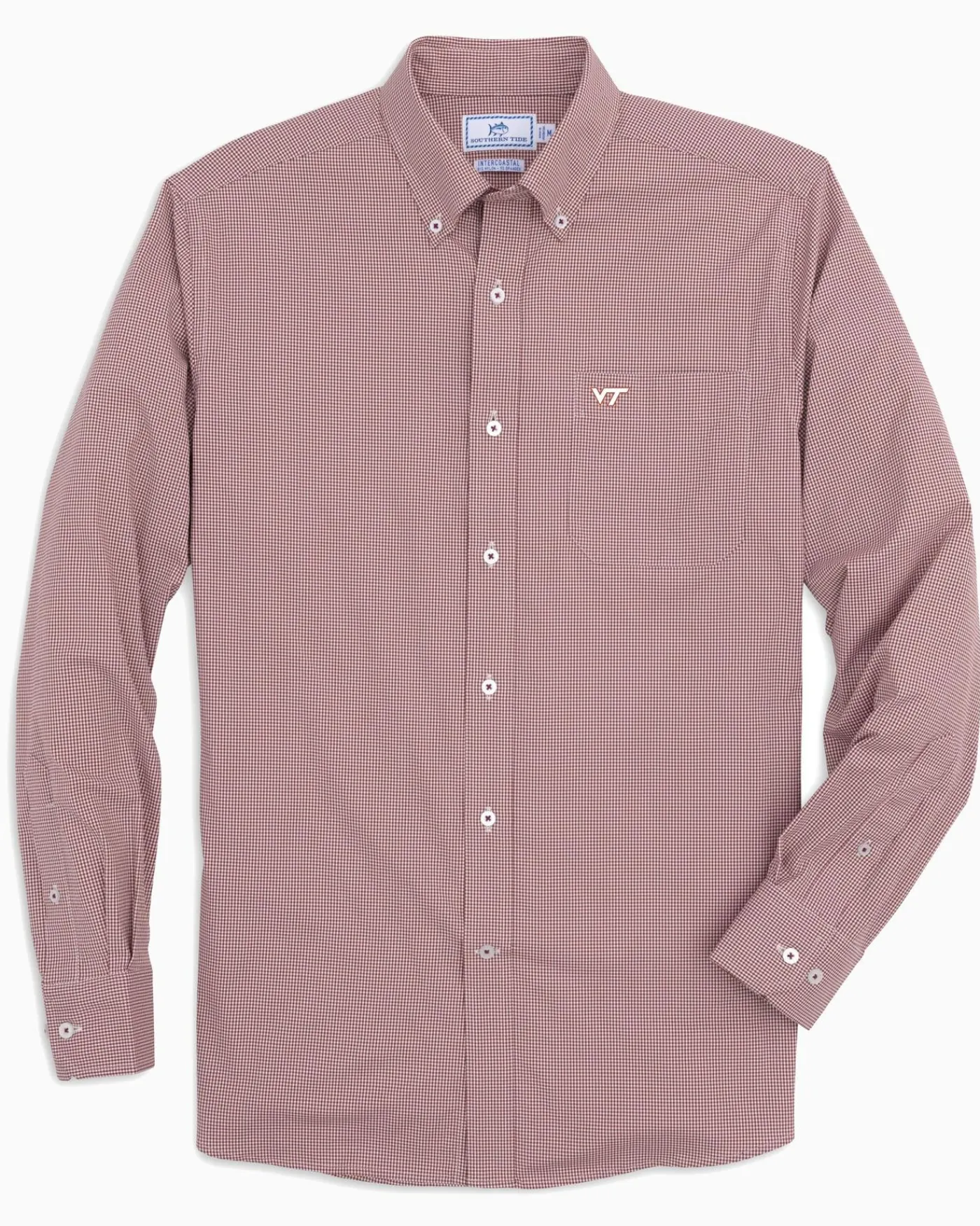 Online Southern Tide Virginia Tech Hokies Gingham Button Down Shirt