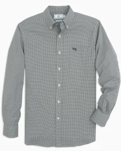 Discount Southern Tide Wake Forest Gingham Button Down Shirt Black